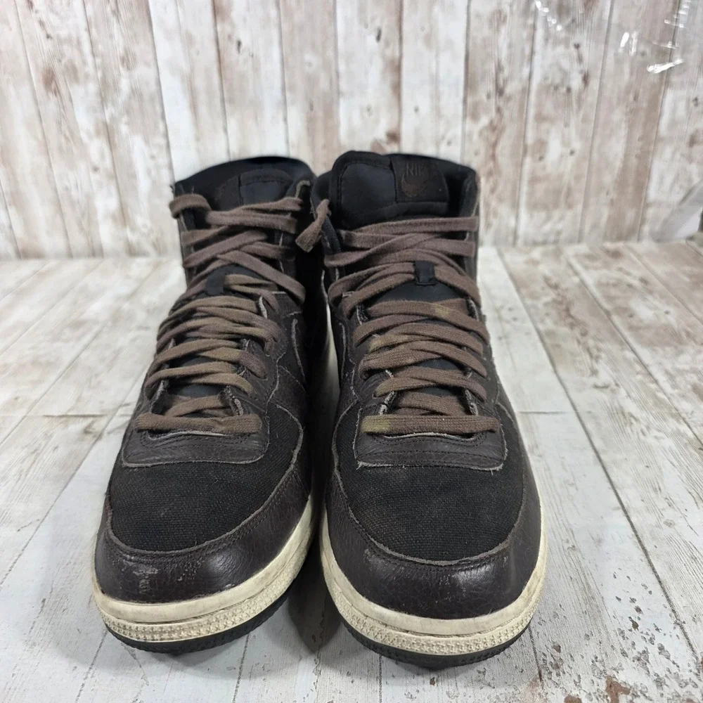 Nike Terminator High Velvet Brown Black Sail Leather FD0651-001 Womens 10.5